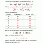 4Th Grade Math Practice Multiples Factors And Inequalities Along With Factors Worksheet Pdf