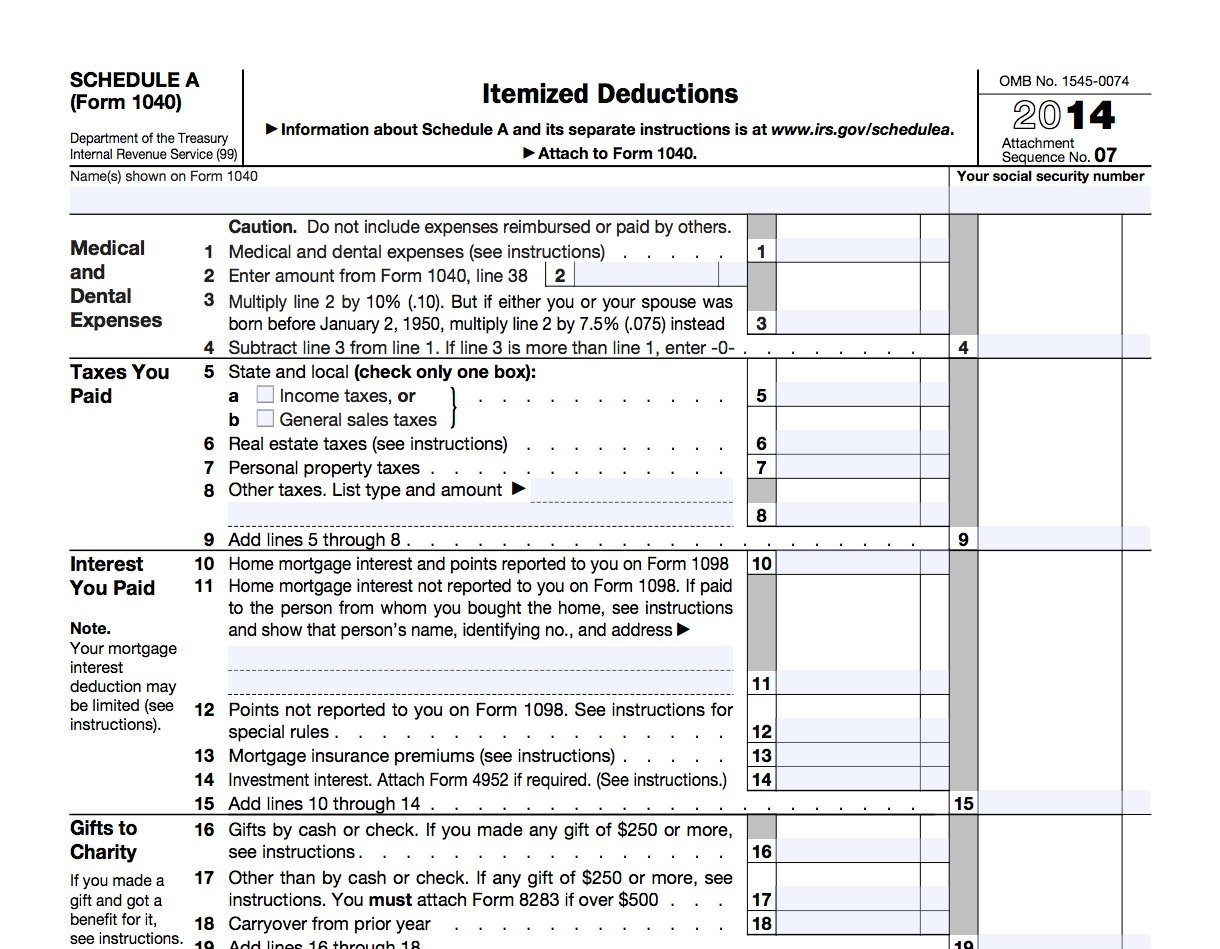 5 Popular Itemized Deductions And Itemized Deduction Limitation Worksheet