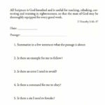 54 Bible Worksheets For You To Complete  Kittybabylove Also Middle School Bible Study Worksheets
