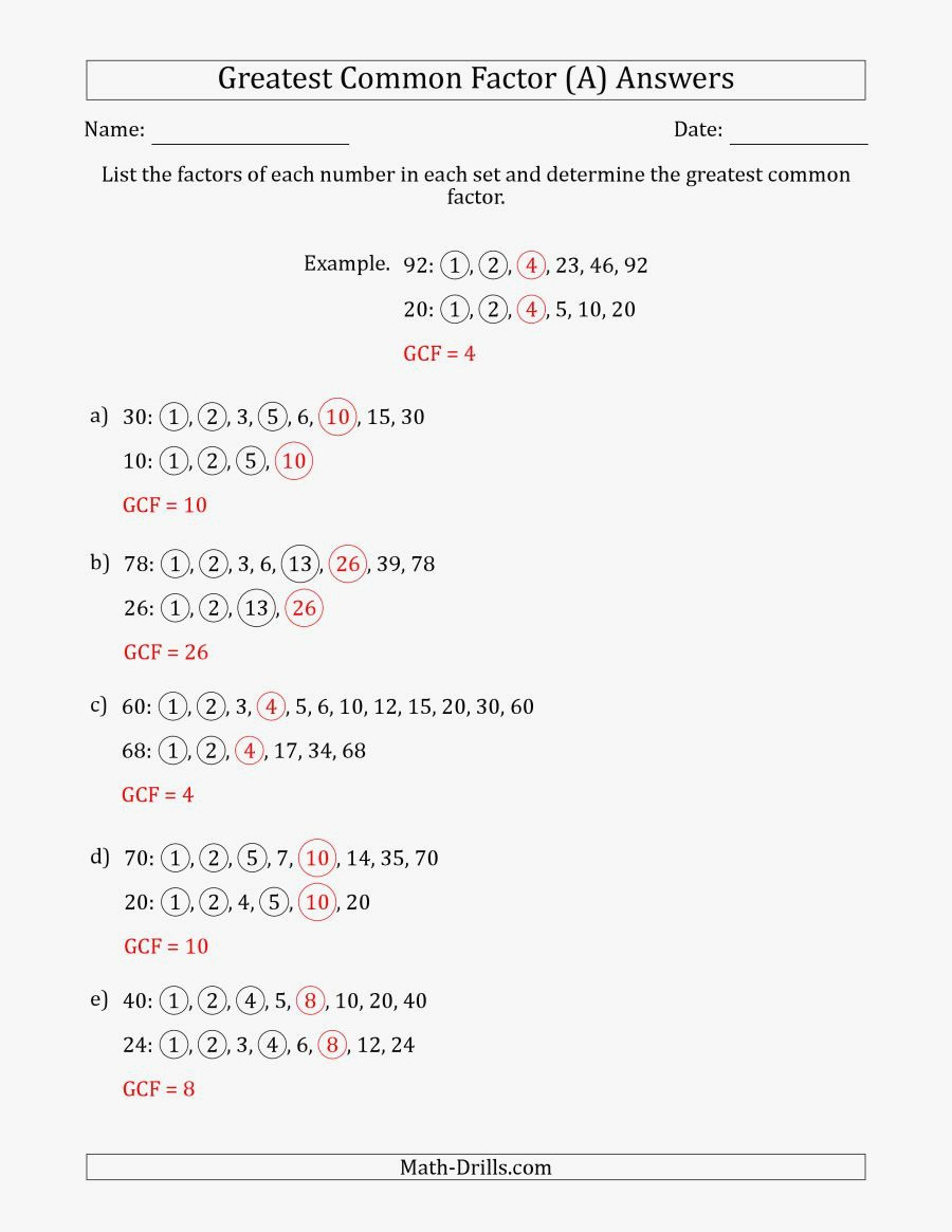 58 Lovely Of Factoring Greatest Common Factor Worksheet Answers Stock Inside Factoring Greatest Common Factor Worksheet