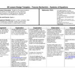 5E Lesson Plan Systems Of Equations Also Interest Group Lesson Plan Worksheet