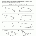 5Th Grade Geometry For Finding Missing Angles Worksheet