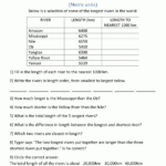 5Th Grade Math Word Problems With Metric System Worksheets 5Th Grade