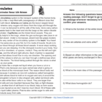 5Th Grade Reading Comprehension Worksheets And Cross Curricular Reading Comprehension Worksheets