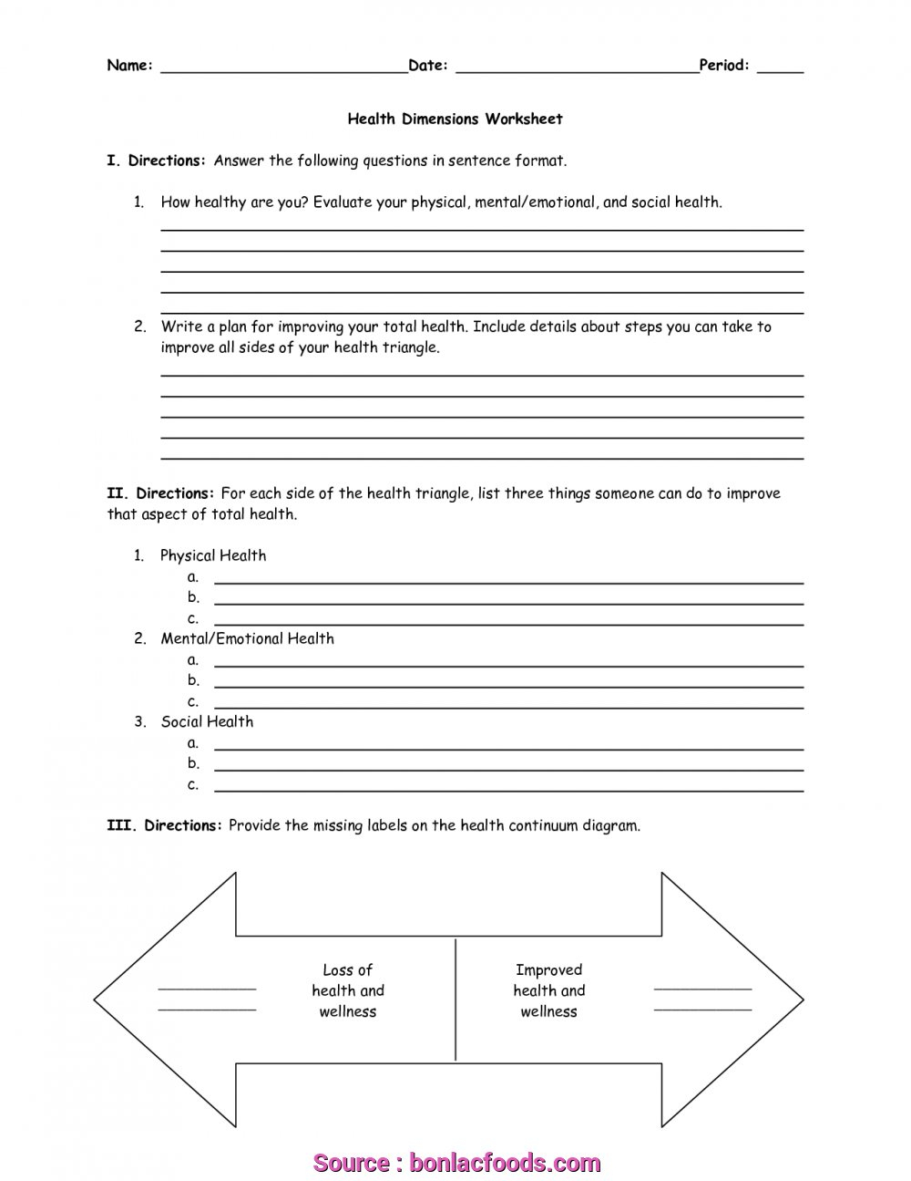 6 Creative Lesson Plans Health Triangle Activities Photos  Ehlschlaeger And Health Triangle Worksheet