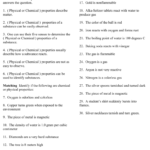 6 Physical And Chemical Properties Worksheet Inside Physical And Chemical Properties Worksheet Answers