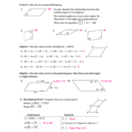 62 Practice Properties Of Parallelograms With Parallelogram Proofs Worksheet With Answers
