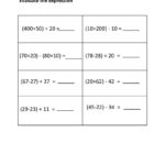 6Th Grade Algebraic Expressions Worksheets  Mathworksheets Regarding Evaluating Expressions Worksheet