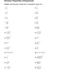 72 Skills Practice Division Properties Of Exponents With Regard To Algebra 2 Exponent Practice Worksheet Answers