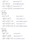 88 Differences Of Squares Factor Each Polynomial 1 X 9 Solution Also Factoring Difference Of Squares Worksheet Answer Key