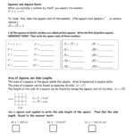 8Th Grade Math 52 Homework Squares Cubes And Irrational Intended For Square Root Worksheets 8Th Grade Pdf