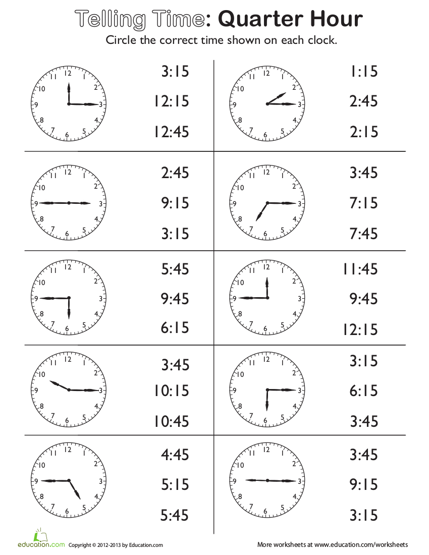9 Time Worksheets Examples In Pdf  Examples Within Telling Time Worksheets Pdf