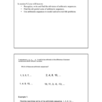 92 Arithmetic Sequences And Series With Arithmetic Sequence Worksheet Pdf