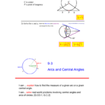 93 Arcs And Central Angles Or Arcs And Central Angles Worksheet