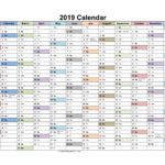 Blank 2019 Calendar Template Excel With 2019 Calendar Template Excel Letters