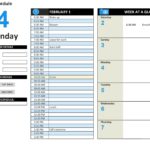 Blank Daily Planner Template Excel With Daily Planner Template Excel Letter