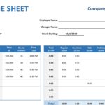 Blank Daily Timesheet Excel Template With Daily Timesheet Excel Template Free Download