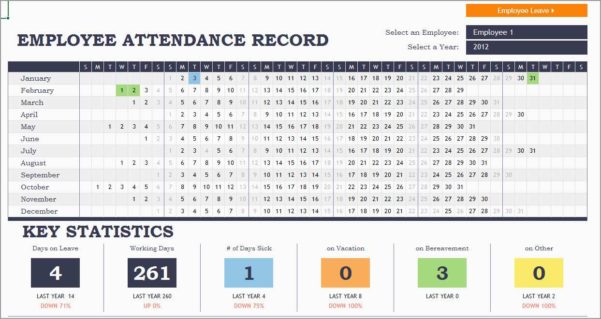 Employee Attendance Tracker Excel Template — excelguider.com