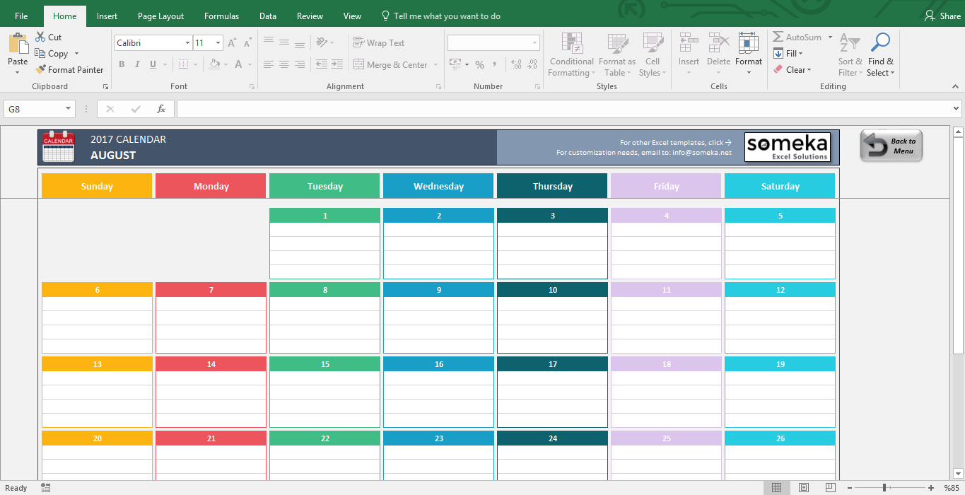 Blank Excel Calendar Template 2018 To Excel Calendar Template 2018 Xls