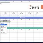Blank Excel Employee Schedule Template With Excel Employee Schedule Template Xls