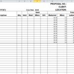 Blank Excel Takeoff Template Throughout Excel Takeoff Template Templates