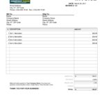 Blank Freelance Invoice Template Excel Throughout Freelance Invoice Template Excel Letter