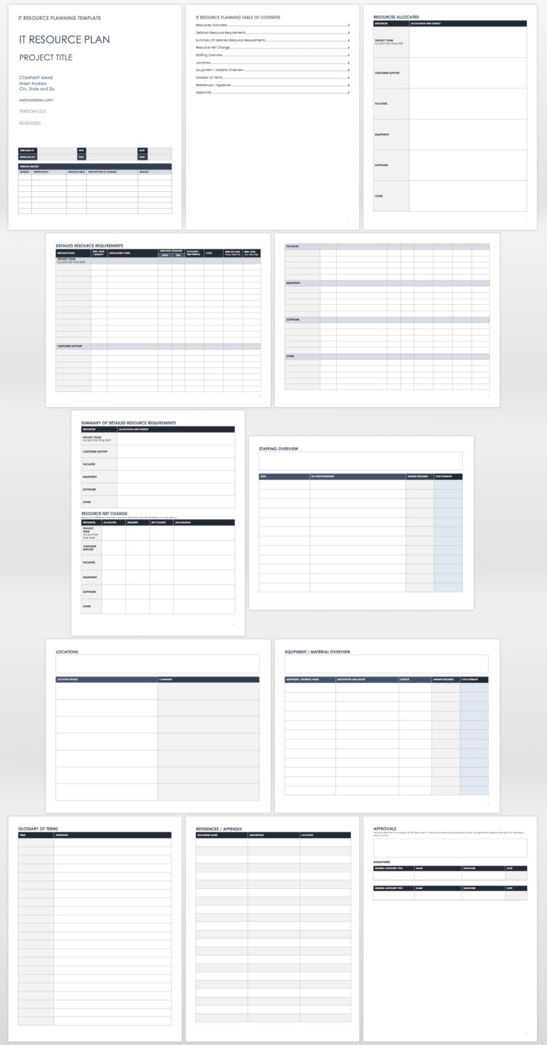 Blank Human Resource Capacity Planning Excel Template and Human ...