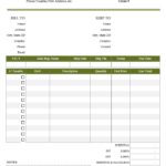Blank Invoice Template In Excel Format Intended For Invoice Template In Excel Format Sheet