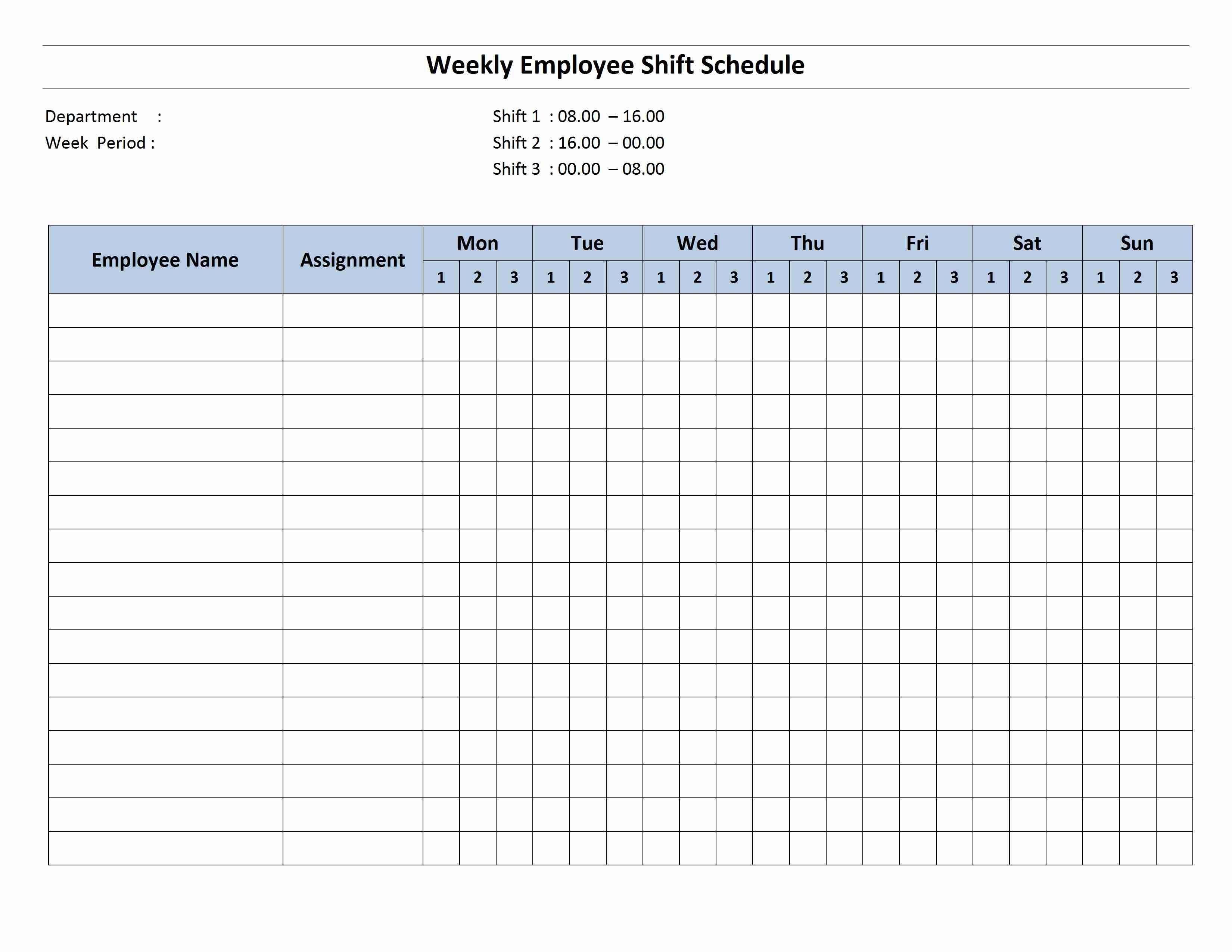 Blank Monthly Employee Schedule Template Excel Within Monthly Employee Schedule Template Excel Sample