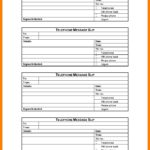 Blank Phone Message Template Excel Intended For Phone Message Template Excel Sample