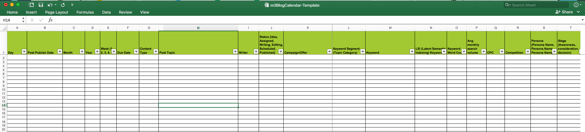 Blank Social Media Calendar Spreadsheet In Social Media Calendar Spreadsheet For Google Sheet