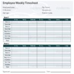 Blank Timesheet Template Excel Inside Timesheet Template Excel Example