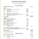 Blank Treasurer Report Template Excel And Treasurer Report Template Excel For Free