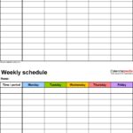 Blank Weekly Calendar Template Excel In Weekly Calendar Template Excel For Free