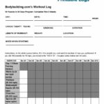 Blank Workout Tracker Template Excel In Workout Tracker Template Excel Printable