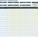 Document Of Attendance Template Excel Intended For Attendance Template Excel Sheet