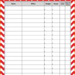 Document Of Christmas List Template Excel Intended For Christmas List Template Excel For Free