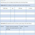 Document Of Christmas List Template Excel With Christmas List Template Excel Download