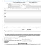 Document Of Contractor Proposal Template Excel And Contractor Proposal Template Excel Printable