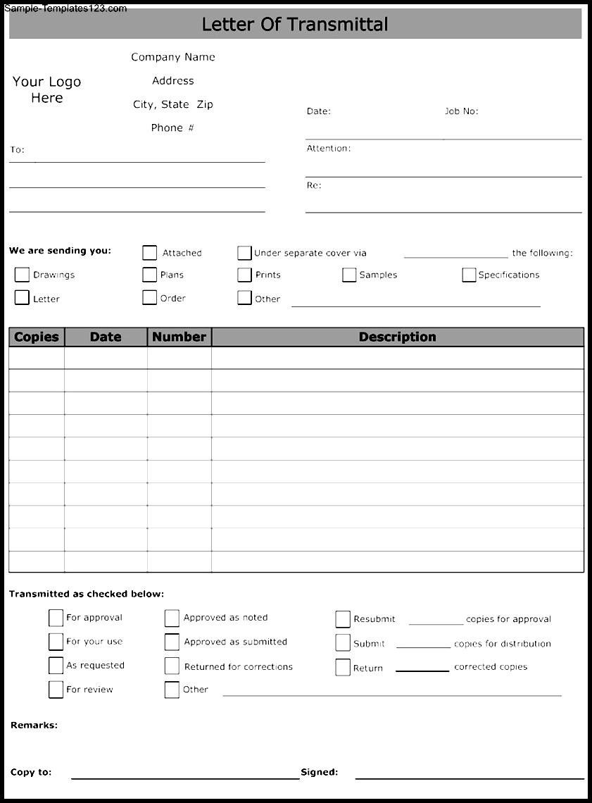 Document Of Document Transmittal Template Excel With Document Transmittal Template Excel For Free