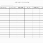 Document Of Equipment Maintenance Log Template Excel In Equipment Maintenance Log Template Excel Form