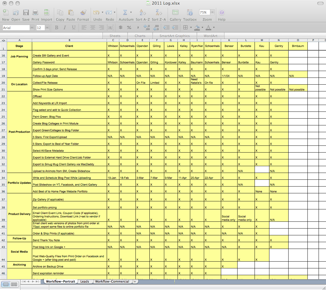 Document Of Excel Spreadsheet For Photographers Within Excel Spreadsheet For Photographers Sheet