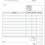 Document Of Invoice Template In Excel Format Within Invoice Template In Excel Format For Google Sheet