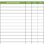 Document Of Meeting Agenda Template Excel Throughout Meeting Agenda Template Excel In Excel