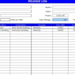 Document Of Mileage Log Template Excel In Mileage Log Template Excel Letter