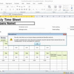 Document Of Timesheet Template Excel inside Timesheet Template Excel for Personal Use