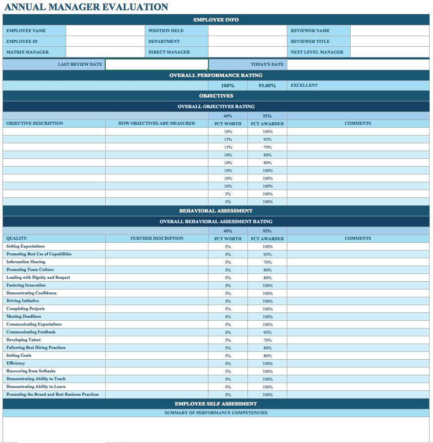 Documents Of Employee Performance Review Template Excel Within Employee Performance Review Template Excel Free Download