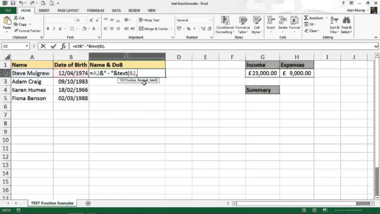 Excel Text Function Format Excelguider