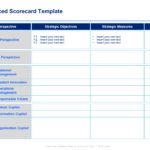 Documents Of Free Balanced Scorecard Template Excel to Free Balanced Scorecard Template Excel in Workshhet