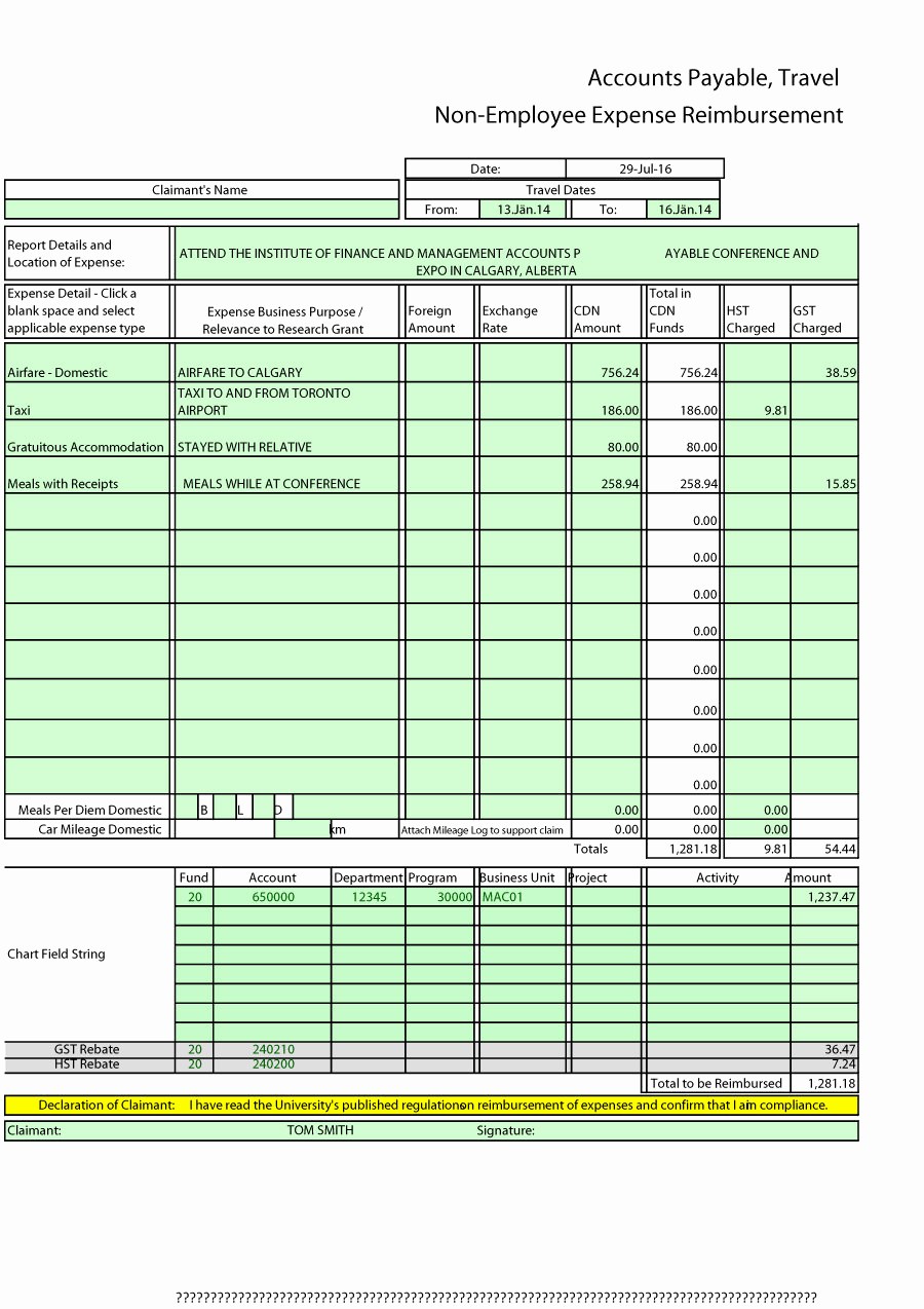 Documents Of Sample Expense Report Excel Intended For Sample Expense Report Excel For Personal Use